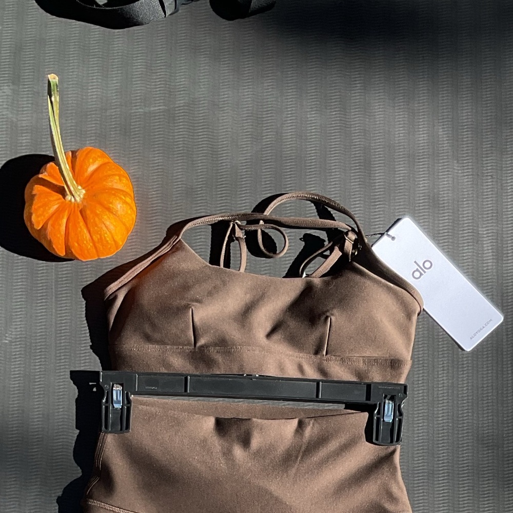 ALO Yoga Brown Bra airlift intrigue